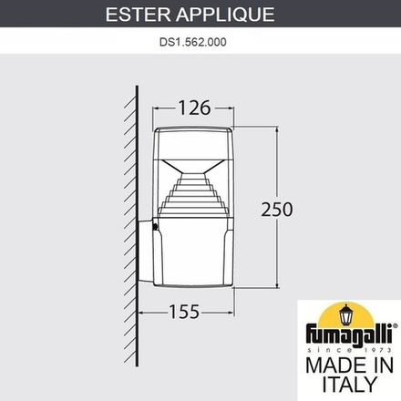 Светильник уличный настенный FUMAGALLI ESTER APPLIQUE DS1.562.000.WXD1L