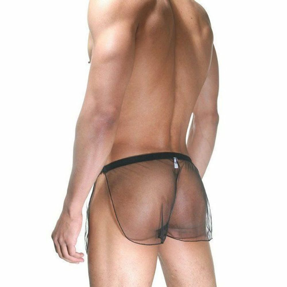 Мужские трусы боксеры черные прозрачные La Blinque LB15278