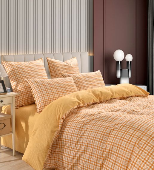 Лавр (оранж) КПБ сатин 7Е