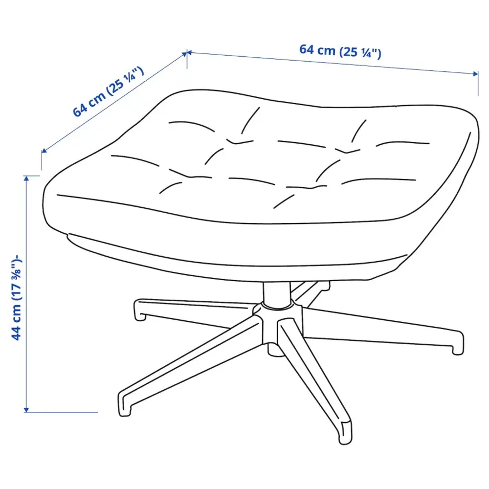 Кресло и пуф - IKEA HAVBERG, 66х99х92 см, красный, ХАВБЕРГ ИКЕА
