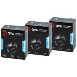 Трековые светильники однофазные ЭРА TR12-GU10-SET-4 BK под лампу GU10 черный набор 4 шт | Однофазные светильники под лампу