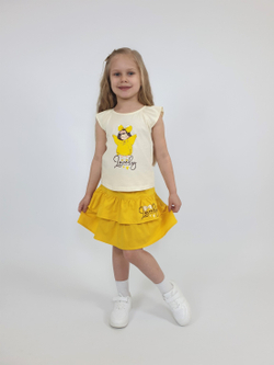 02-136-5 Комплект для девочки (фуфайка+ юбка)