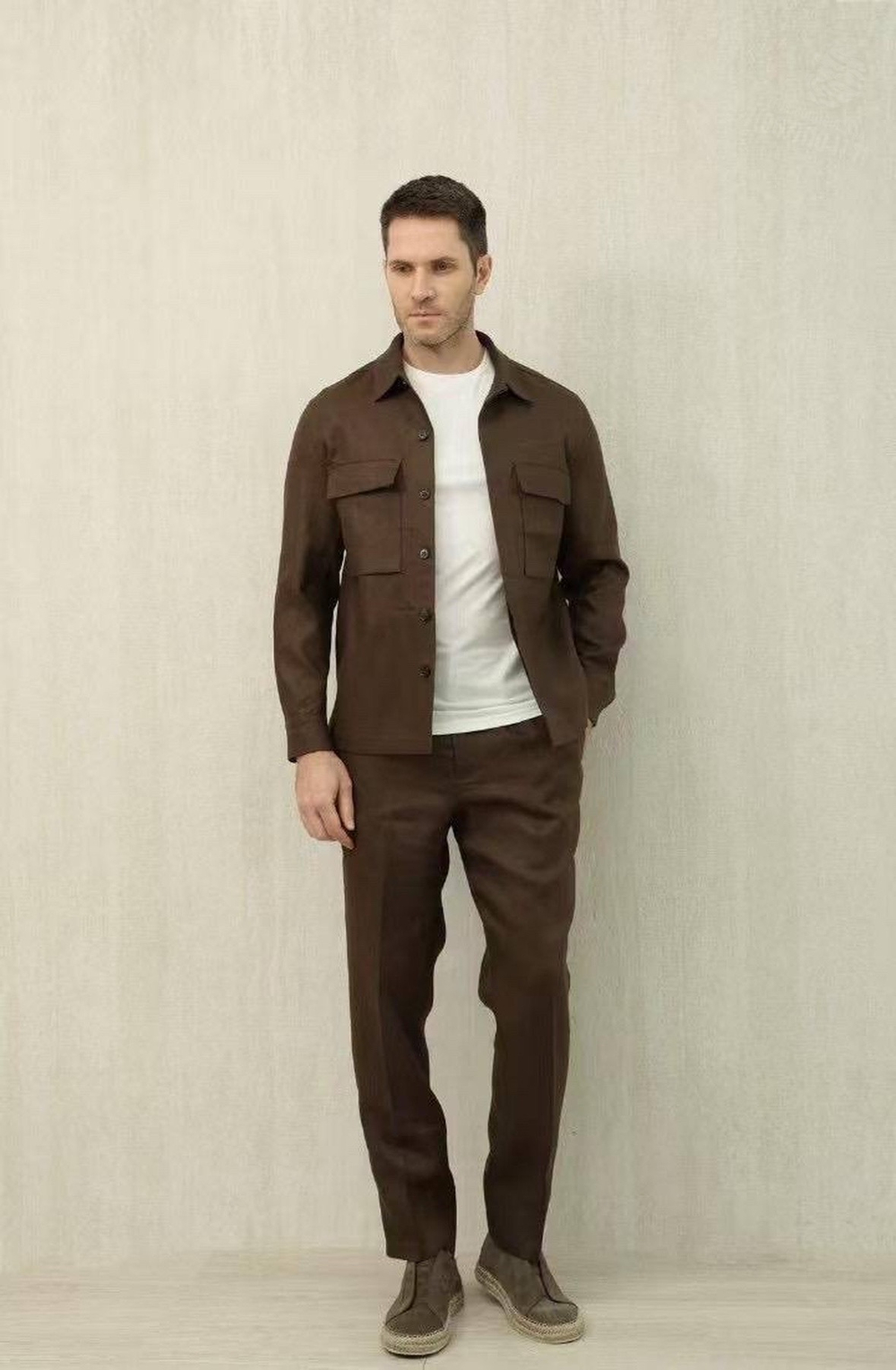 Льняной костюм Ermenegildo Zegna