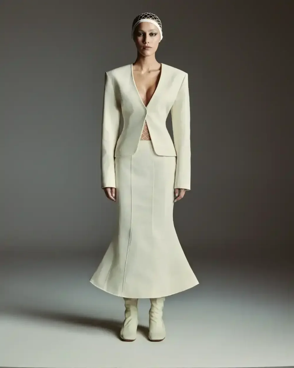 Пиджак белый джинсовый