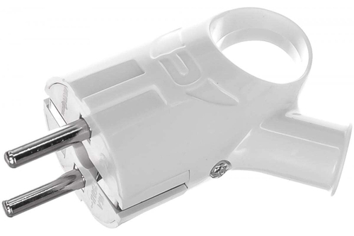 Вилка угловая с заземлением 16А с ушком