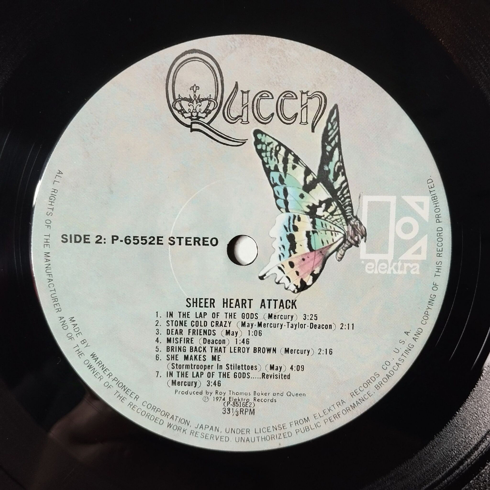Винтажная виниловая пластинка LP Queen Sheer Heart Attack (Japan 1981) (No Obi) Brighton Rock