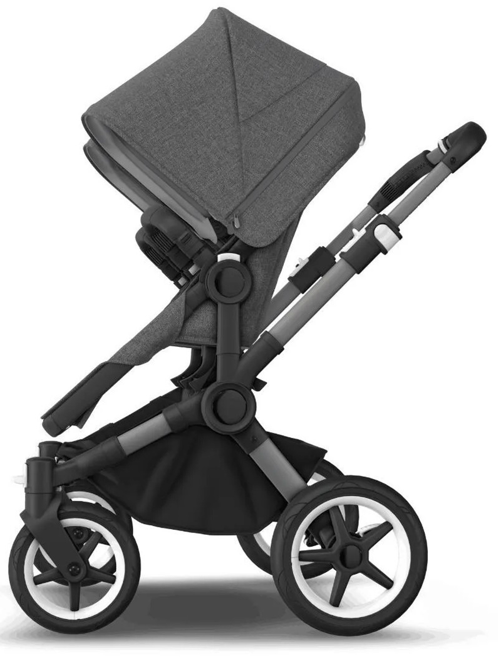 Коляска для двойни Bugaboo Donkey 5 Twin шасси Graphite Grey Melange/Grey Melange