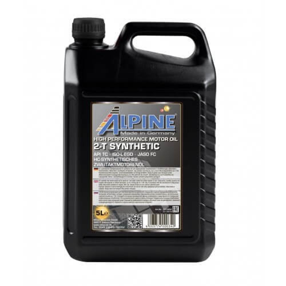 Двухтактное моторное масло ALPINE 2T Synthetic 5 л х4 шт