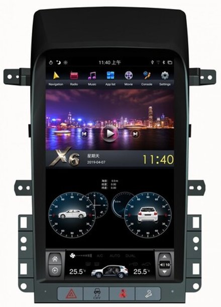 Магнитола для Chevrolet Captiva 2006-2011 - Carmedia ZF-1812-Q6 вертикальный экран в стиле "Тесла" на Android 11, 8Гб+128Гб, CarPlay, 4G SIM-слот