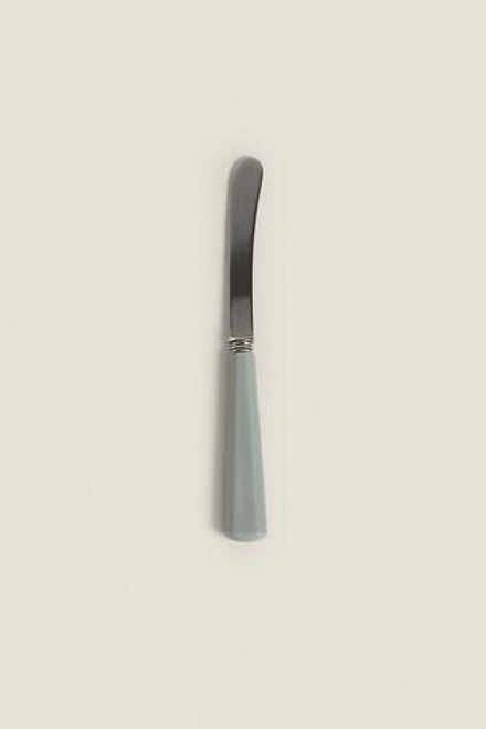 ZARA HOME КЛАССИЧЕСКИЙ НОЖ ДЛЯ МАСЛА, СЕРО-СИНИЙ