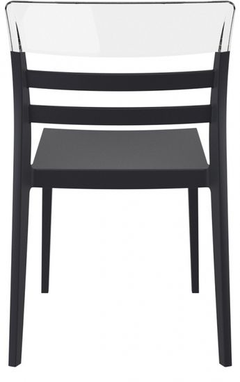 Стул пластиковый Mone черный, прозрачный