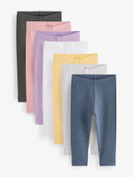 Легинсы для девочки Next 621-600, 7 шт., Серый, Розовый, Сиреневый