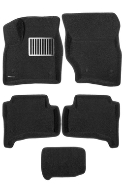 Коврики салона для VOLKSWAGEN Touareg (2002-2009)/PORSCHE Cayenne (2002-2009) Euromat 3D Lux черные. Арт. EM3D-004100