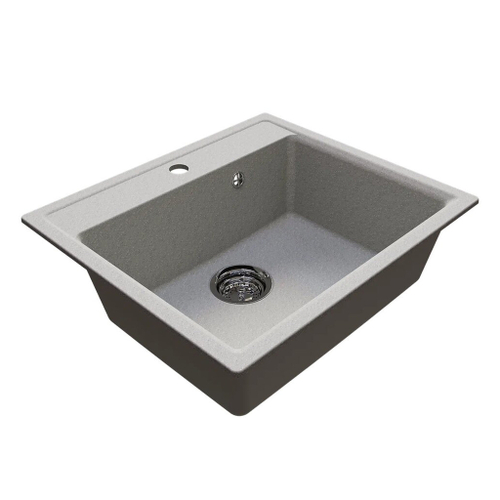 Мойкa ML-GMU04 УЛЬТРА прямоугольная, серый камень, 565*495 мм (глуб. чаши 175)