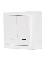 Выключатель 2-кл. ОП LETO с индикацией бел. LEZARD 752-0200-112