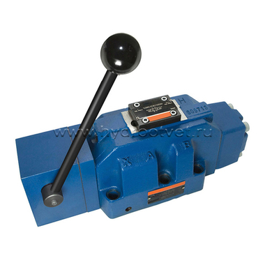 H-4WMM32G5X/F - Гидрораспределитель Ду32 с ручным управлением, схема G (64), возврат - F = фиксатор