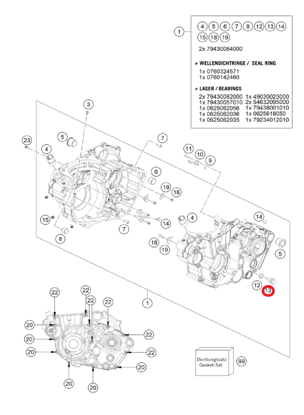 Болт сливной с магнитом KTM, HQV, GASGAS