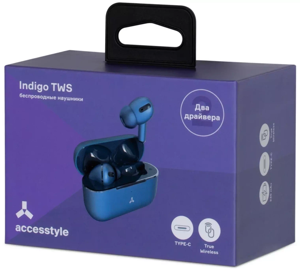 Bluetooth наушники Accesstyle Indigo TWS blue