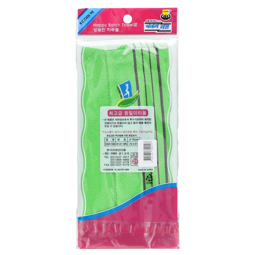 Goldsangsa, Happy банное полотенце, среднее, зеленое, 1 шт.