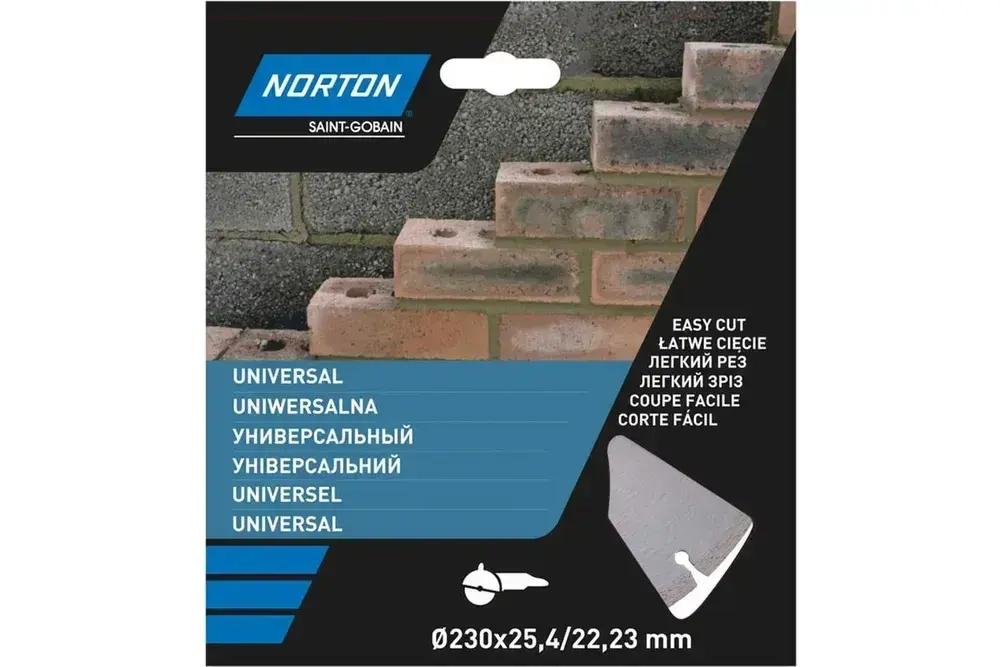 Алмазный диск с сегментированной кромкой NORTON 230x22.2, 70184601273