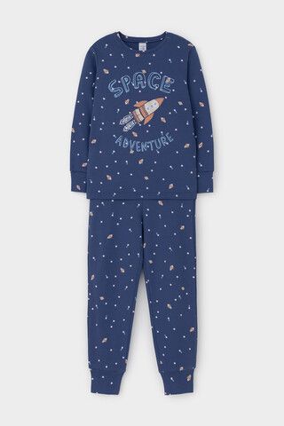 пижама  для мальчика  К 1621/ультрамарин,космические просторы