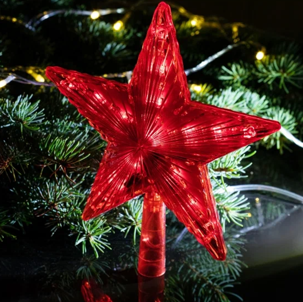 Звезда на макушку 14х17см. Красная RohsLED A1