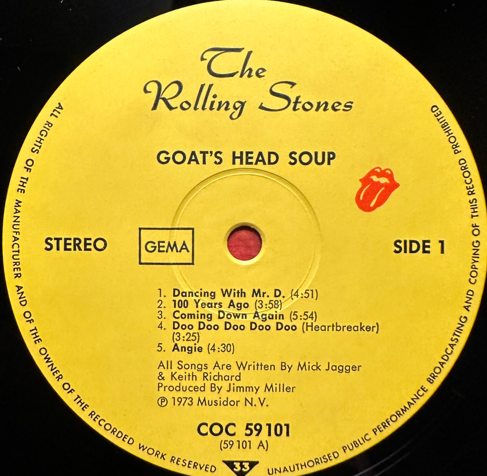 The Rolling Stones - Goat’s Head Soup (Германия 1973г.)