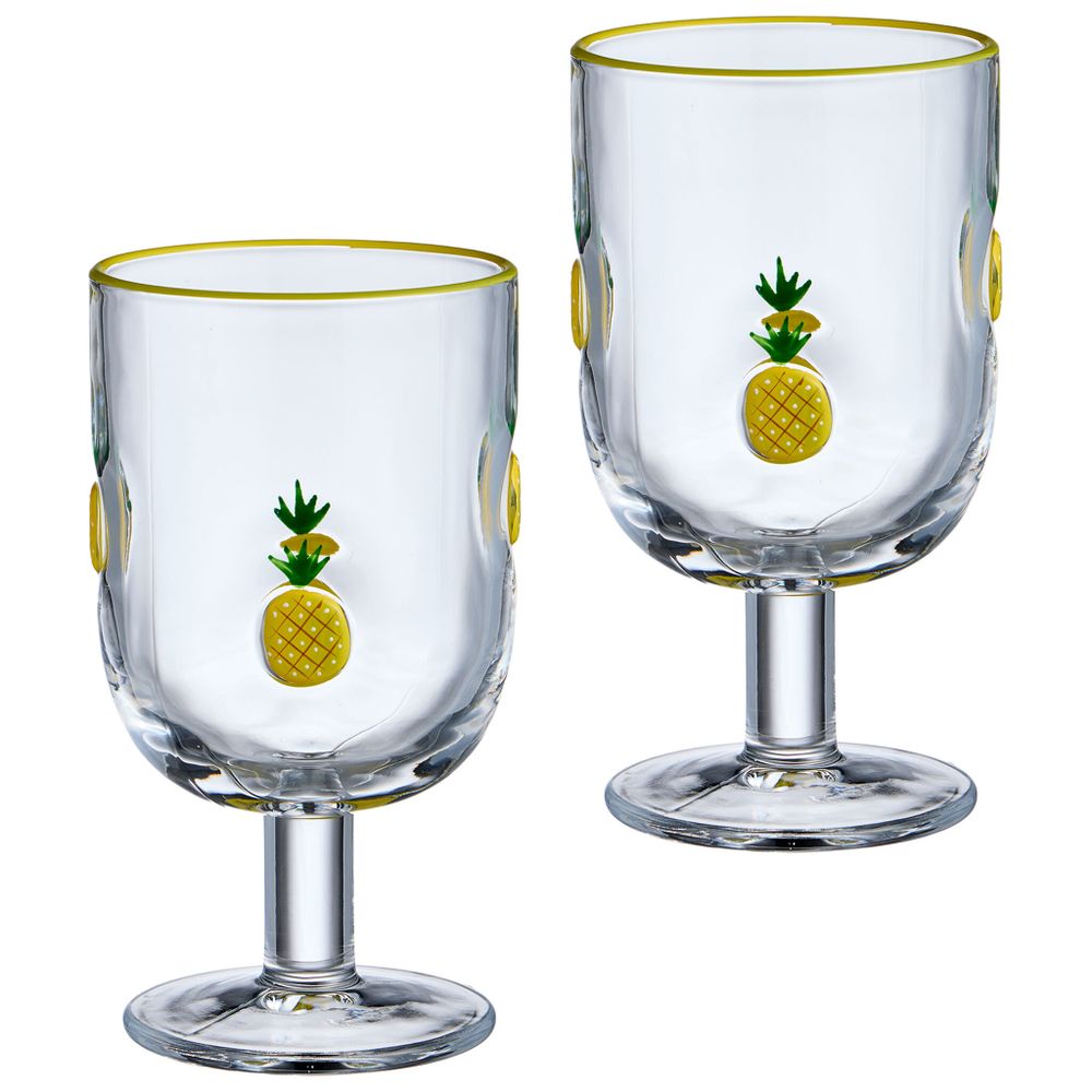 НАБОР БОКАЛОВ ДЛЯ ВИНА "FRUITY PINEAPPLE" ИЗ 2 ШТ. 350 МЛ