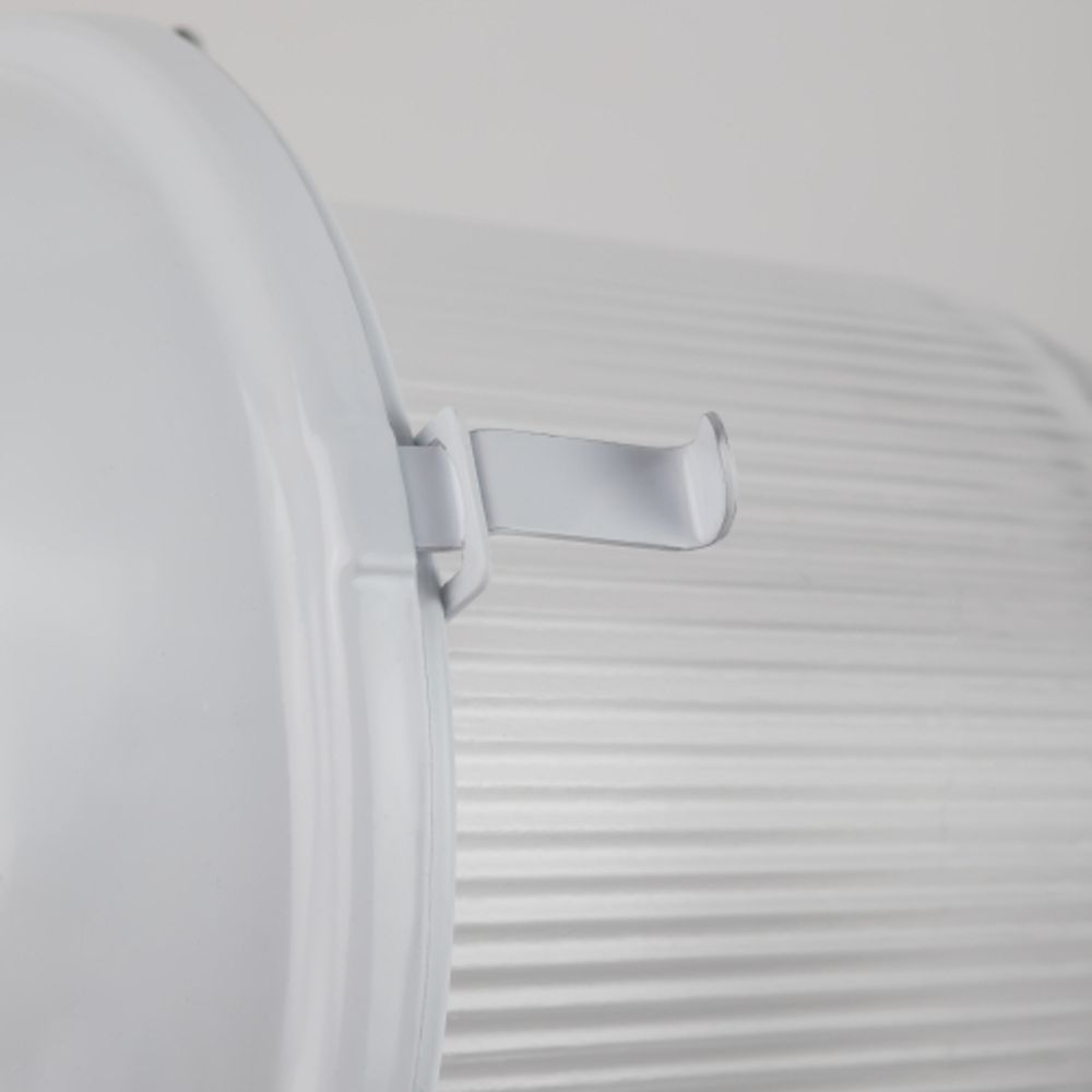 Светильник ЭРА НСП 02-100-001 без решетки Желудь сталь / стекло IP54 E27 max 100Вт 262х172 белый | Светильники НСП (Желуди)