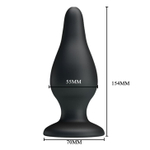 Большая анальная пробка на присоске - 15,4 см.