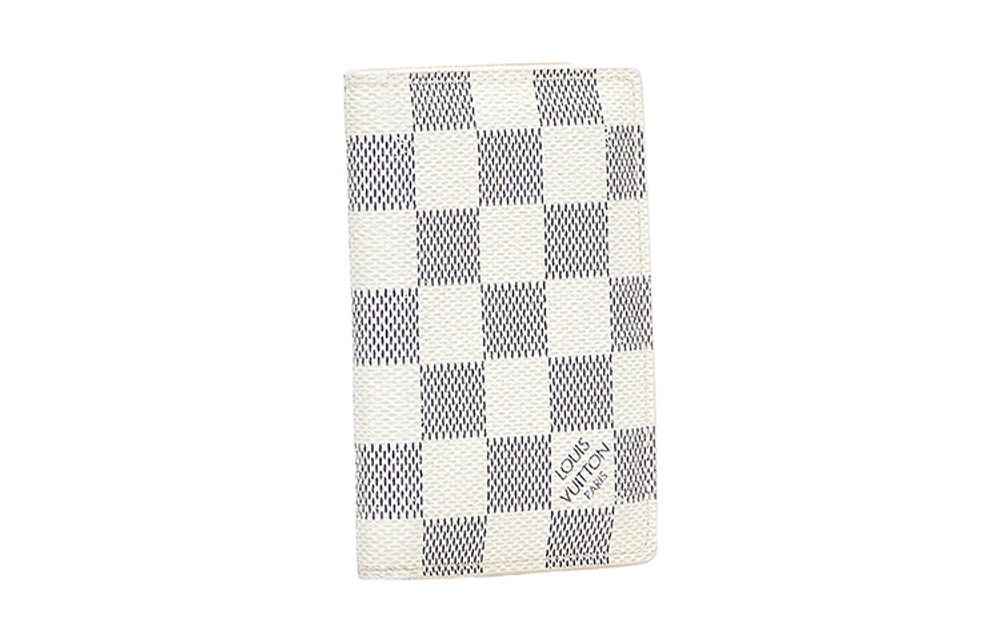LOUIS VUITTON Brand Logo Coated Canvas Passport Holder Unisex White