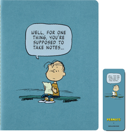 Блокнот Moleskine LE PEANUTS CAHIER JOURNAL XL (19x25см) 120стр. в линейку, голубой