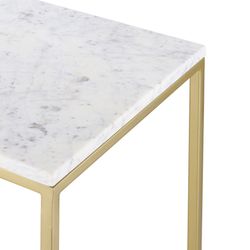 Набор из 2-х столиков Mayen Gold, белые/золотистые