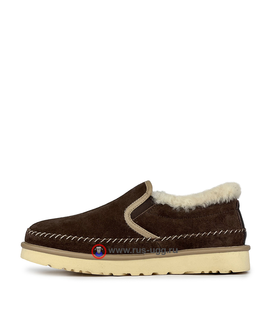 MEN'S STITCH SLIPPER - Chocolate