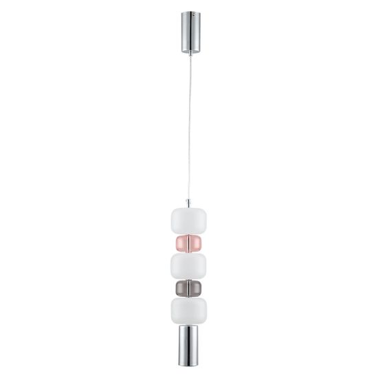 6505/1A SUSPENTIONI LN26 385 хром, розовый, белый Подвес GU10 50W 220V VERONA