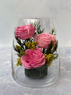 натуральные пионы в стекле, вакуум*