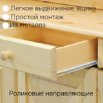 Dipriz Тумба Лена 4 двери из сосны, с ящиками, (нижняя часть буфета Лена), прозрачный лак