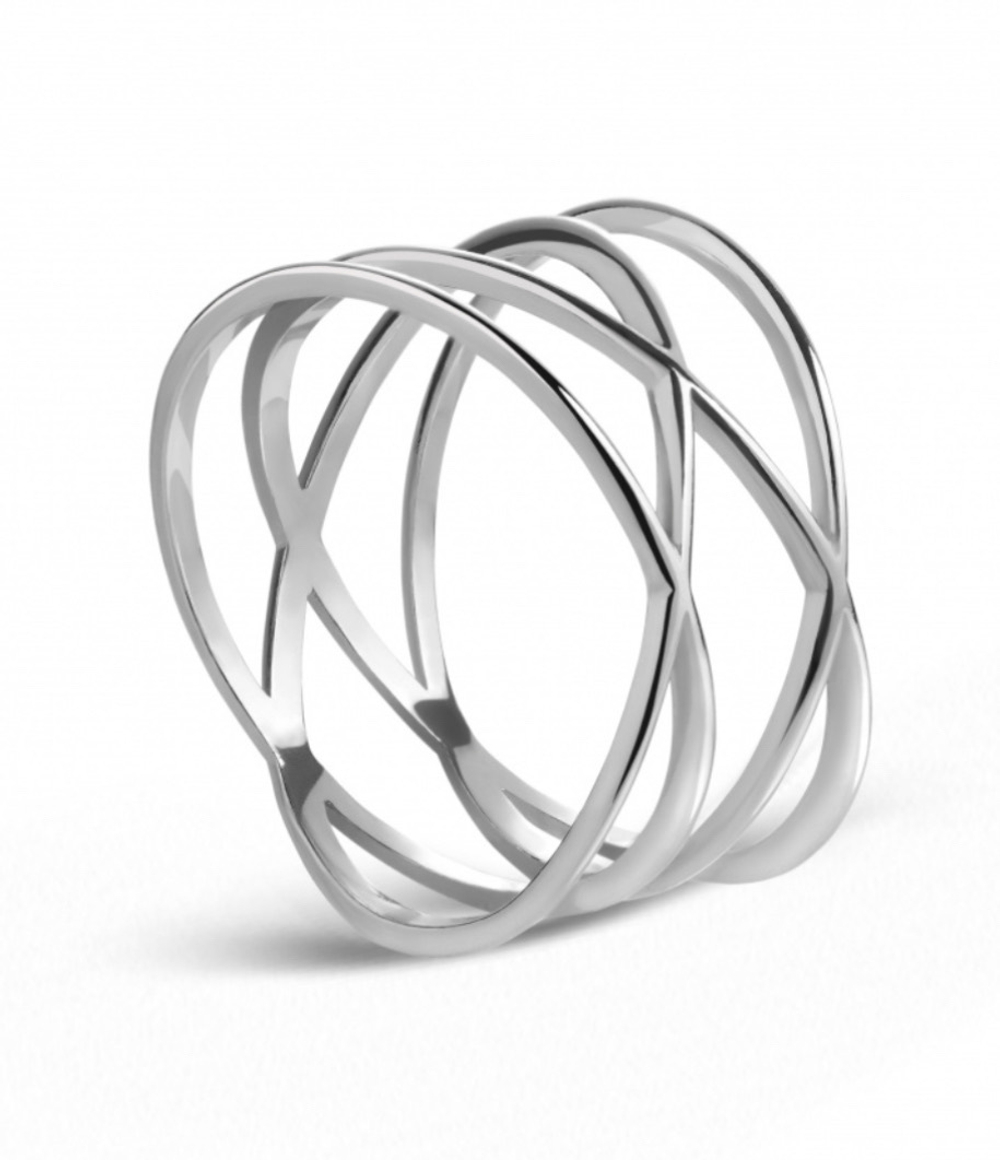 серебряное кольцо эллипсы