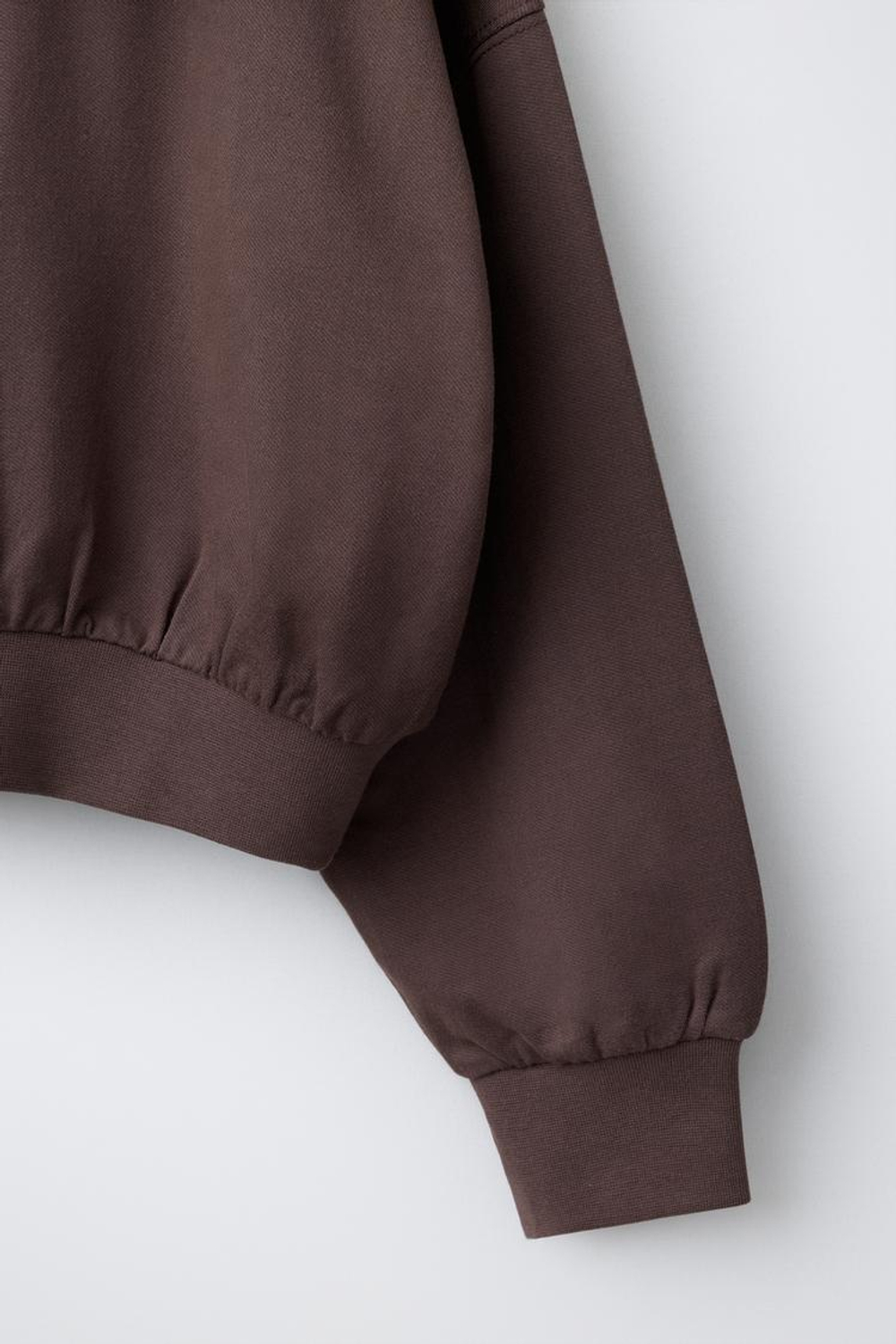 ZARA ХУДИ С РЕЛЬЕФНЫМ НАДПИСЬЮ, КОРИЧНЕВЫЙ