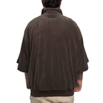 Fear Of God Essentials Half-Zip 3/4 Sleeve Polo "Off Black"