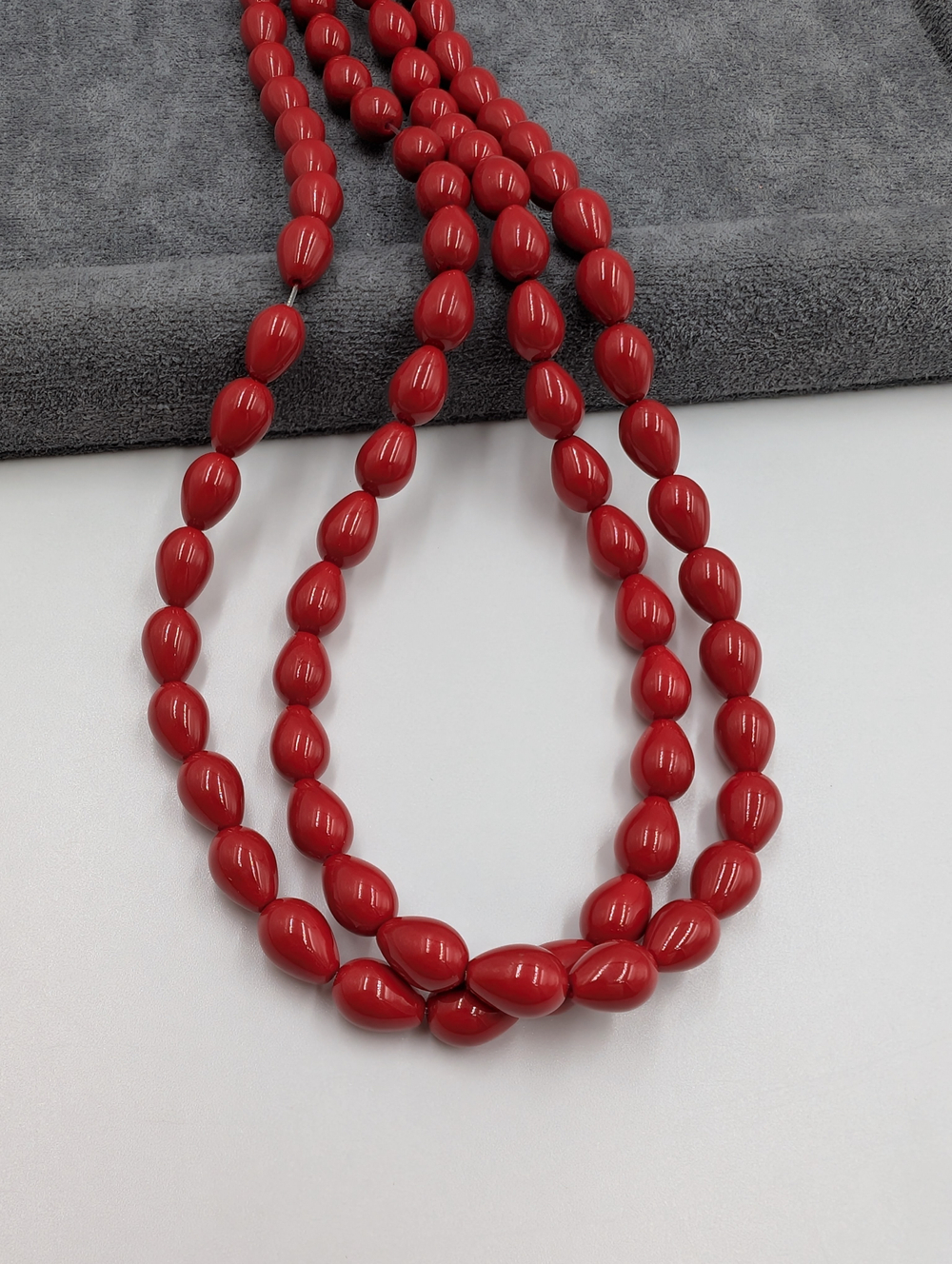 Бусины стеклянные Майорка 6*9мм