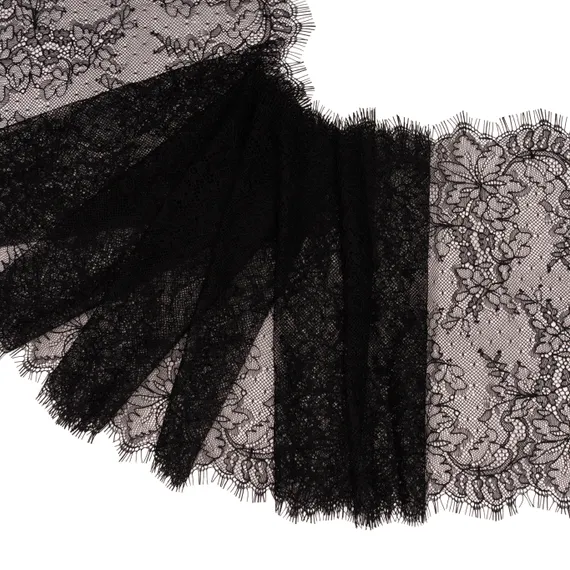 Кружево реснички черные (23*270 см)