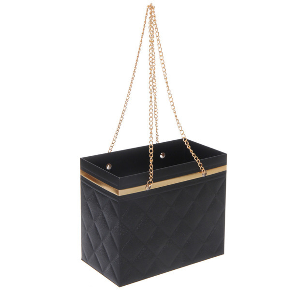 Пакет для цветов и подарков «Стиль» 18*10*15 см, черный