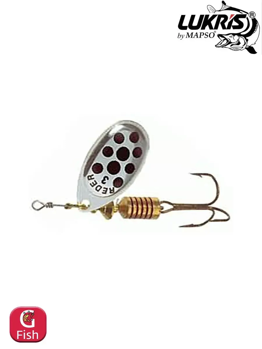 Блесна вертушка REDER Lun, 0, PN, 2.5 гр 42 мм