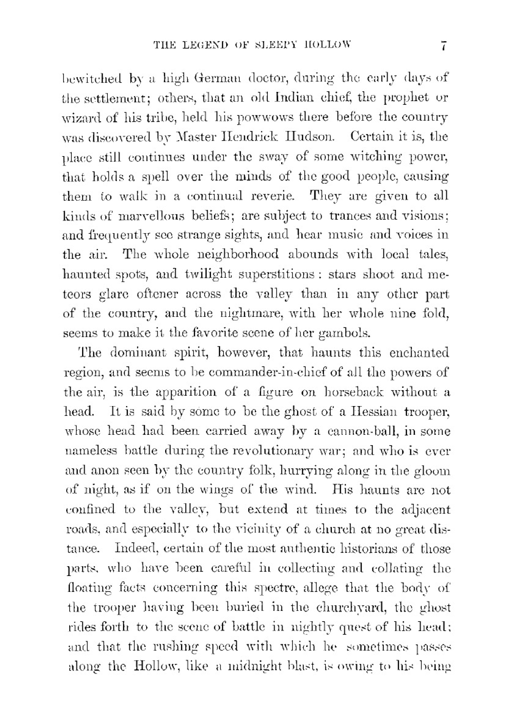 Legend of Sleepy Hollow | Washington Irving