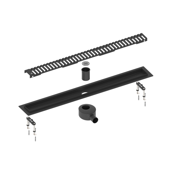 Душевой лоток Drain System 900 DS230109/03 Черный, с вставкой «Lines»