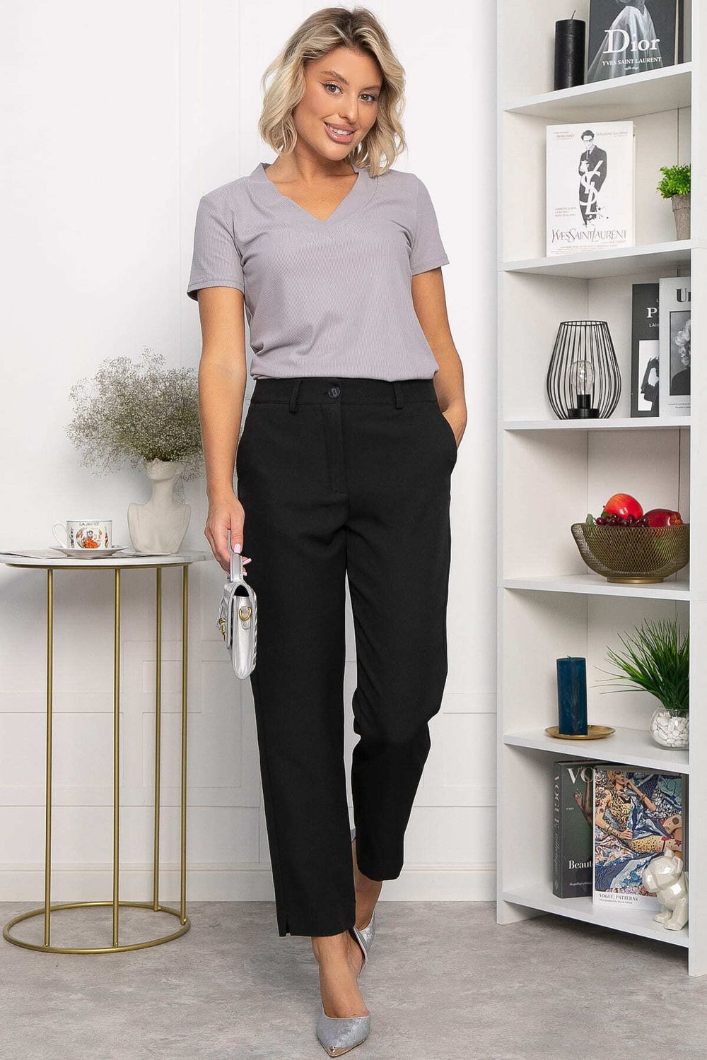 Брюки укороченные Энни (черные) Б14284-10М LT Collection