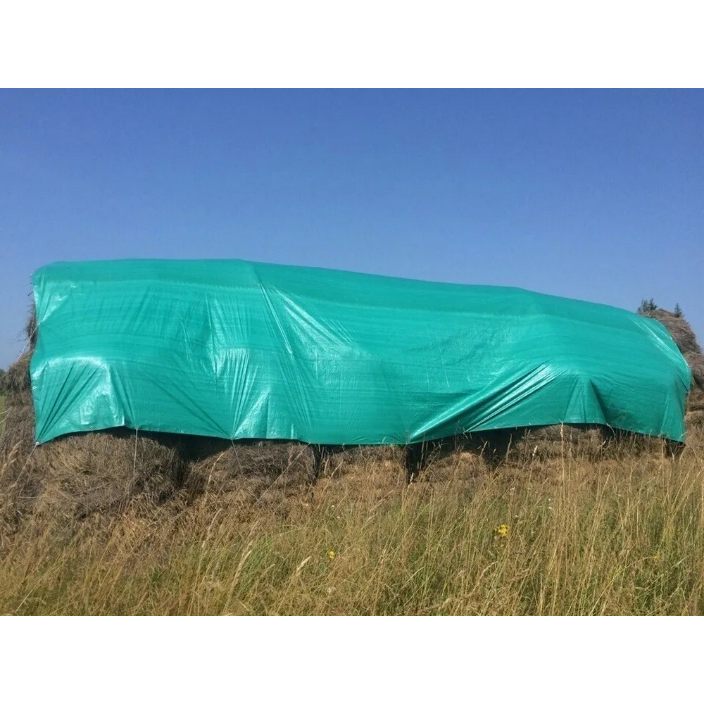 Тент универс.6*6м (100г/м2) зелен. ПЭ люверсы Ecos 999153