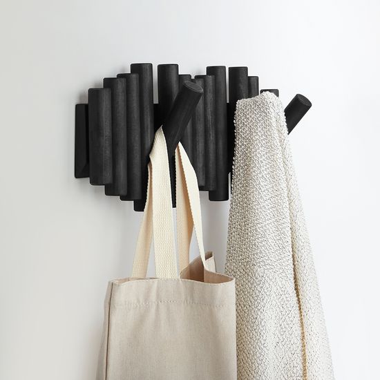 Вешалка настенная picket, 5 крючков, черная