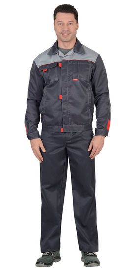 Костюм "Сириус-Фаворит" брюки (т.серый/серый/тк.Гретта)